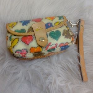 Dooney & Bourke heart wristlet purse